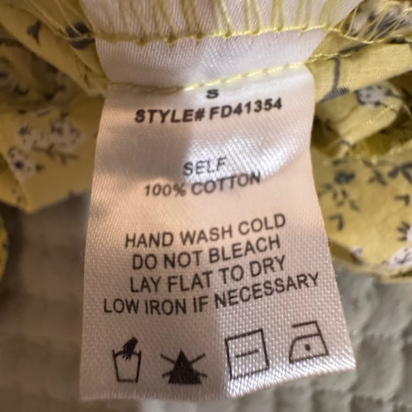 Calista boho Floral Yellow Midi ruffle Dress. Size Small. VGUC. - Picture 12 of 12